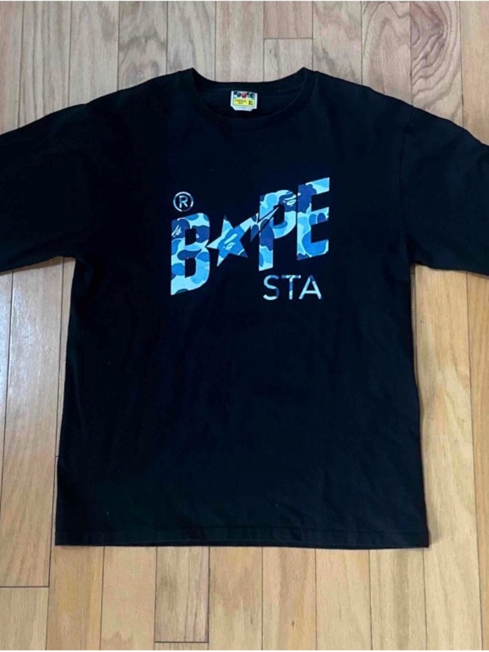 Bape Sta Blue Camo Longsleeve Tee